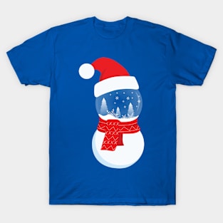 Snow Man versus Snow Ball Merry Christmas T-Shirt